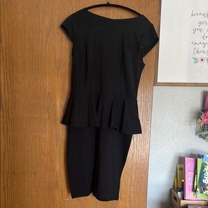 Elegant Black Peplum Dress